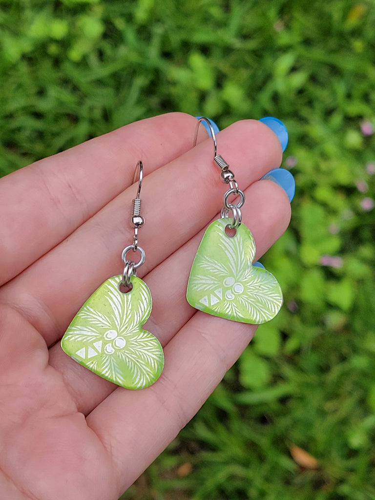 Lime Monster - earrings