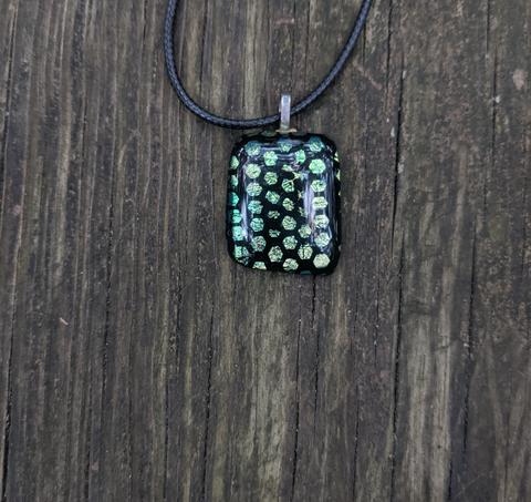 Snakeskin pattern glass pendant
