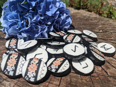 Midnight Bloom - elder futhark runes